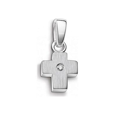 Quinn - Silberanhänger in Kreuzform mit Brillant 0,02 ct - 024201902