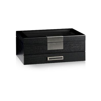 Heisse & Söhne Uhrenbox Monteray 10+ Esche - Schwarz Seidenmatt 70019/109