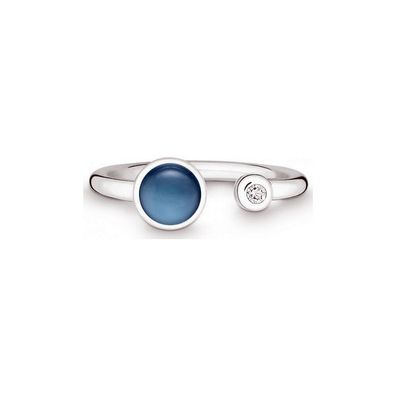 Quinn - 211916582 - Ring - Damen - Silber 925 - Edelstein - Blautopas - Wess. (H)