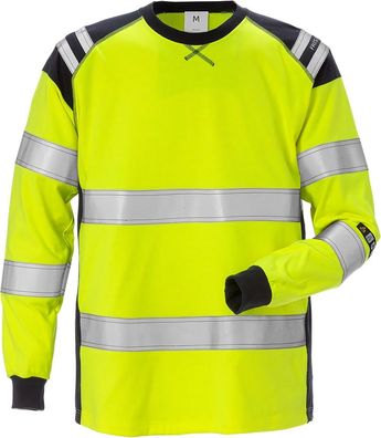 Fristads Flamestat High Vis T-Shirt, la Kl. 3 7077 TFLH Warnschutz-Gelb/Marine