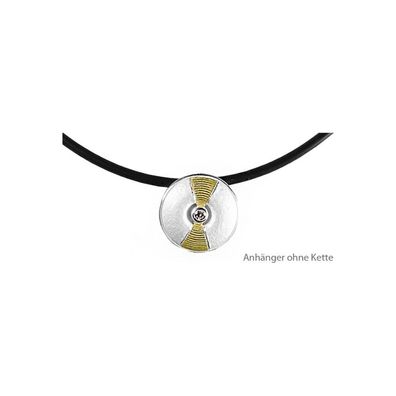 ARS Silberanhänger mit Diamant 0,08 ct und 750 Gelbgold 11601