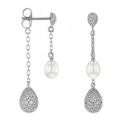 Luna-Pearls - 315.0399 - Ohrhänger - 925 Silber rhodiniert - Zirkonia