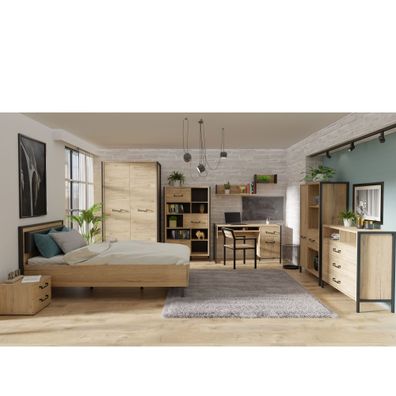 Jugendzimmer Orell 12 Bartex Oak 8-teilig Jugendzimmer Jugendbett