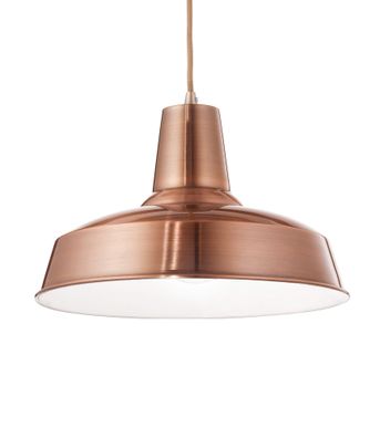 Ideal Lux MOBY SP1 Pendelleuchte mit E27 Fassung Struktur Kupfer industrielles Design