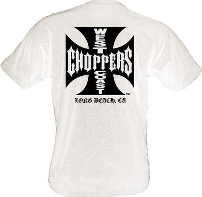 WCC West Coast Choppers T-Shirt Iron Cross weiss