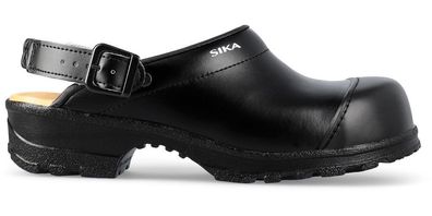 Sika Sicherheitsschuh Flex LBS offener Clog mit Fersenriemen Schwarz