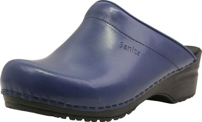 Sanita Damen Offener Clog Original-Sonja Pu Open Denim