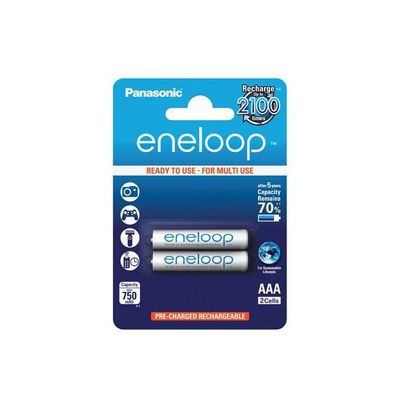 Panasonic - eneloop - BK-4MCCE/2BE - Micro AAA - 1,2 Volt 800mAh Ni-MH - 2 Stück