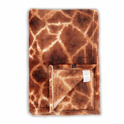 Zo! Home Microfaser-Flausch-Decke Kuscheldecke Plaid 140x200 cm Giraffe