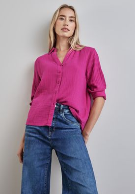 Street One Musselin Bluse in Royal Fuchsia