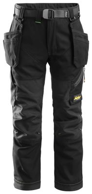 Snickers FlexiWork Junior Hose Schwarz