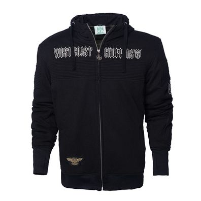 WCC West Coast Choppers Motorrad Hoodie CFL Riding Zip Black