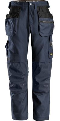 Snickers Workwear AllroundWork Canvas+ Stretch Arbeitshose mit Holstertaschen Navy