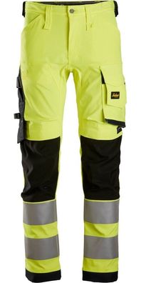 Snickers Workwear High-Vis Stretch Arbeitshose Klasse 2 High-Vis Gelb/Scharz