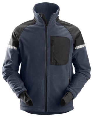 Snickers AllroundWork winddichte Fleece Arbeitsjacke Navy-Schwarz