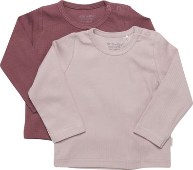 Minymo Kinder Longsleeve (2er Pack) Violet Ice