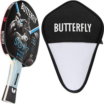 Butterfly 1x Timo Boll SG77 Tischtennisschläger + Tischtennishülle