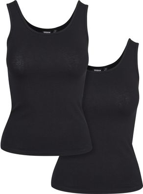 Urban Classics Female Shirt Ladies 2-Pack Basic Stretch Top Black