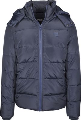 Urban Classics Kinder Jacke Boys Hooded Puffer Jacket Navy