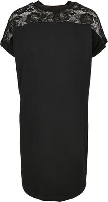 Urban Classics Damen Kleid Ladies Lace Tee Dress Black