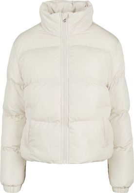 Urban Classics Damen Ladies Short Peached Puffer Jacket Whitesand