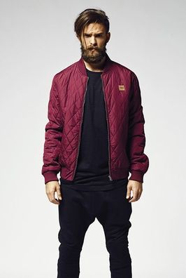 Urban Classics Leichte Jacke Diamond Quilt Nylon Jacket Burgundy