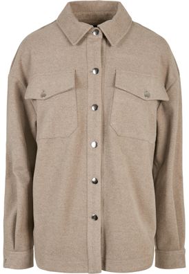 Urban Classics Ladies Classic Overshirt lighttaupe