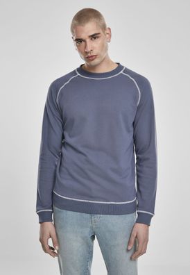 Urban Classics Pullover Contrast Stitching Crew Vintageblue