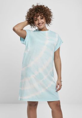 Urban Classics Kleid Ladies Tie Dye Dress Aqua Blue