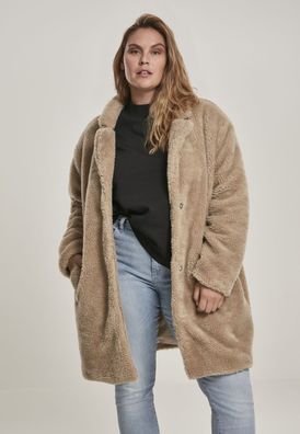 Urban Classics Damen Winterjacke Ladies Oversized Sherpa Coat Sand