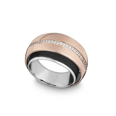 Quinn - 8217406 - Ring - Damen - Weiß- & Roségold 750 - Weite 56