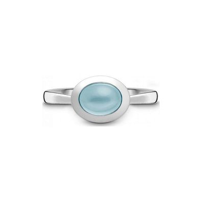 QUINN - Ring - Damen - Silber 925 - Edelstein - Blautopas - Weite 56 - 21513658