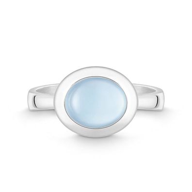 QUINN - Ring - Damen - Silber 925 - Edelstein - Blautopas - Weite 56 - 21515658