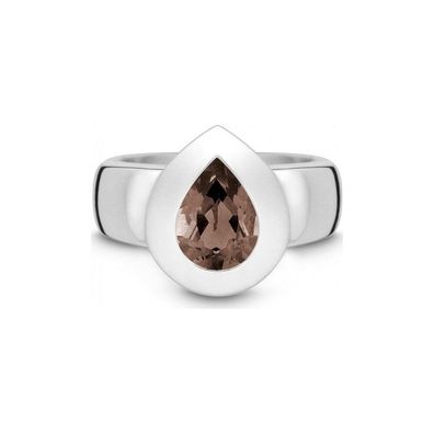 QUINN - Ring - Damen - Silber 925 - Edelstein - Rauchquarz - Weite 56 - 21004632