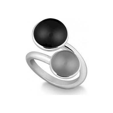 QUINN - Ring - Damen - Silber 925 - Edelstein - Onyx - Weite 56 - 2105762