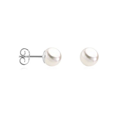 Luna-Pearls - HS1117 - Ohrstecker - 585 Weißgold - Süßwasser-Perle