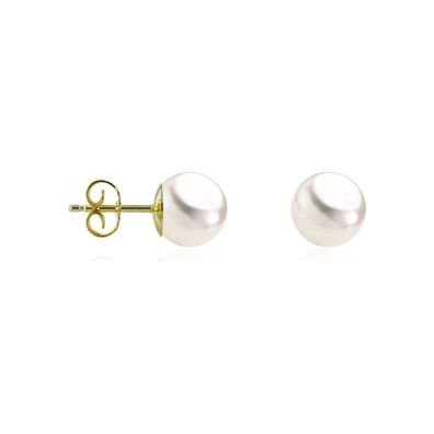 Luna-Pearls - HS1089 - Ohrstecker - 585 Gelbgold - Süßwasser-Perle