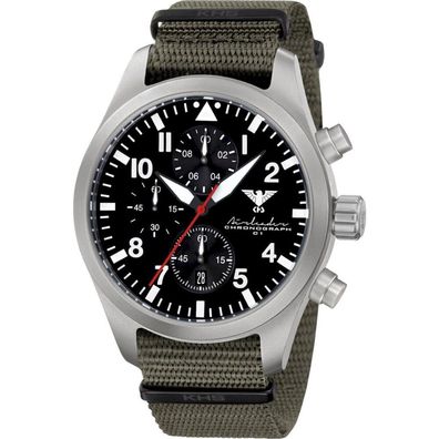 KHS - Armbanduhr - Herren - Airleader Steel Chrono Natoband - KHS. AIRSC. NSGO