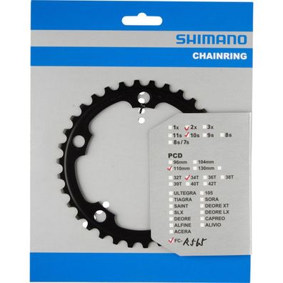 Shimano Kettenblätter FC-R565 34 Zähne 110mm Aluminium schwarz Fahrrad