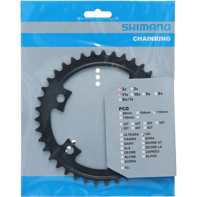 Shimano Kettenblätter 105 FC-R7000 39Z. MW 110mm Alu schwarz Fahrrad