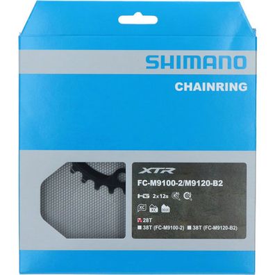 Shimano Kettenblätter XTR FC-M9100/M9120 2-fach 28Z. Alu grau/schwarz Fahrrad