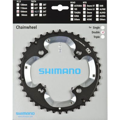 Shimano Kettenblätter DEORE XT FC-M785 40 Zähne AJ 104mm Aluminium schwarz