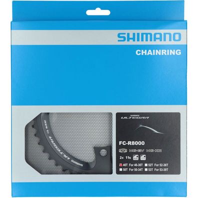 Shimano Kettenblätter Ultegra FC-R8000 46 Zähne MT 110mm Aluminium schwarz