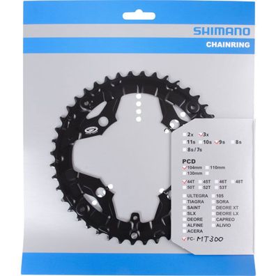 Shimano Kettenblätter FC-MT300 44Z. 104mm Stahl schwarz Fahrrad