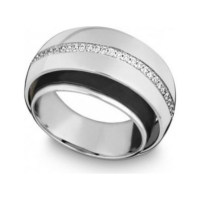 QUINN - Ring - Damen - Weißgold 585 - Top W. (G)si. - Weite 56 - 6217406