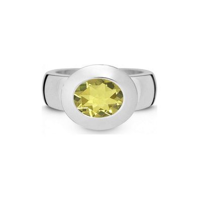 QUINN - Ring - Damen - Silber 925 - Edelstein - Lemonquarz - Weite 56 - 21002648