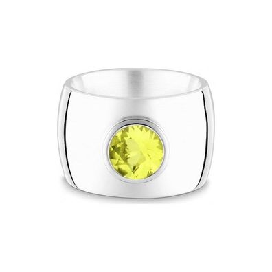 QUINN - Ring - Damen - Silber 925 - Edelstein - Lemonquarz - Weite 56 - 21013648