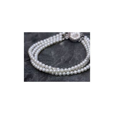 Luna-Pearls - Abigail - Armband - 925 Silber - Süßwasserperlen-ZP 4mm