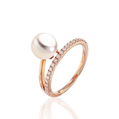 Luna-Pearls - 005.1023 - Ring - Damen - 750 Rotgold - Akoya-Zuchtperle 7.5-8mm