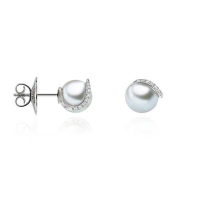 Luna-Pearls - 312.1619 - Ohrstecker - Damen - 750 Weißgold - Brill. H-SI 0.09 ct